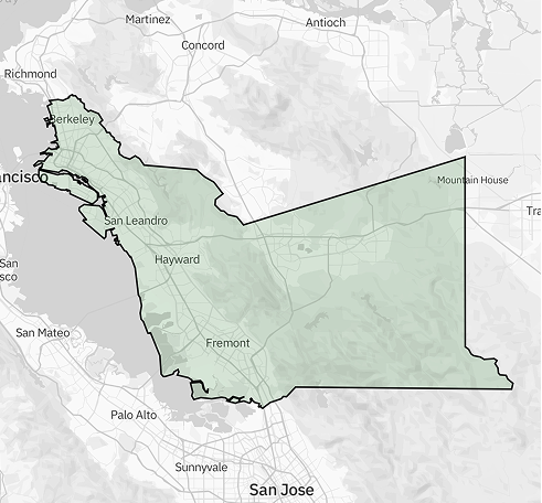Outline of Alameda County