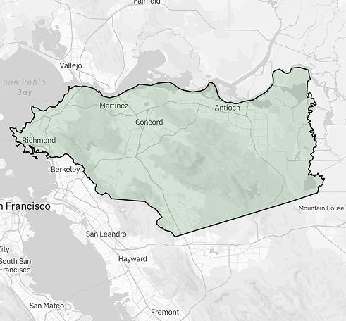 Outline of Contra Costa County