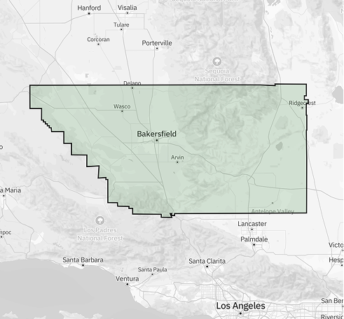 Outline of Kern County