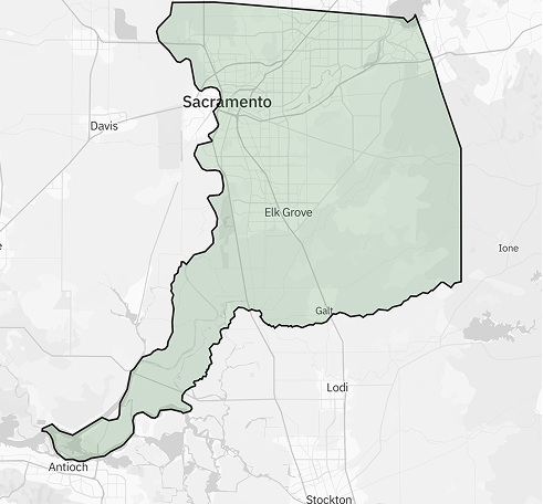 Outline of Sacramento County
