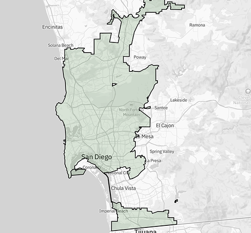 Outline of San Diego City